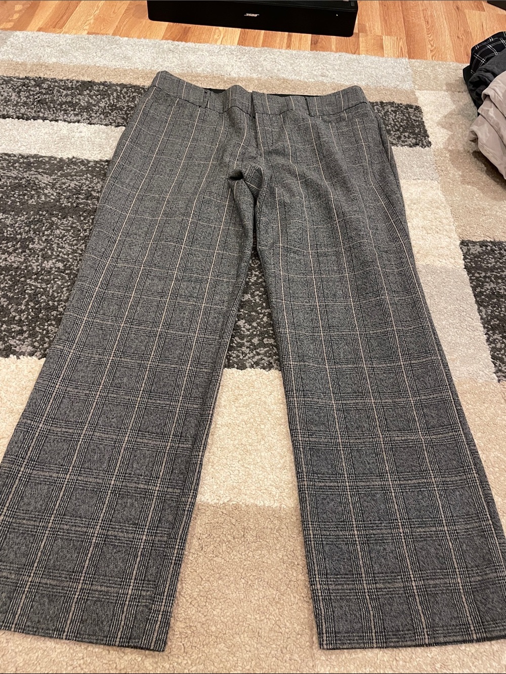 Apt. 9 Women's Gray Plaid Boot-Cut Pants